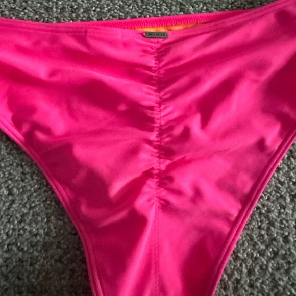 Neon Pink Strappy Bikini Bottom - Picture 4 of 4